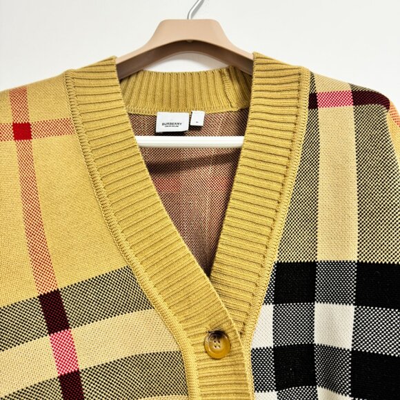Burberry Women's Check Wool Caragh Cardigan - Picture 12 of 13